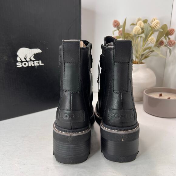 Sorel Joan Now Lace Up Waterproof Boot Black NL5035-010 Women's 7.5 Tried On - Picture 4 of 10